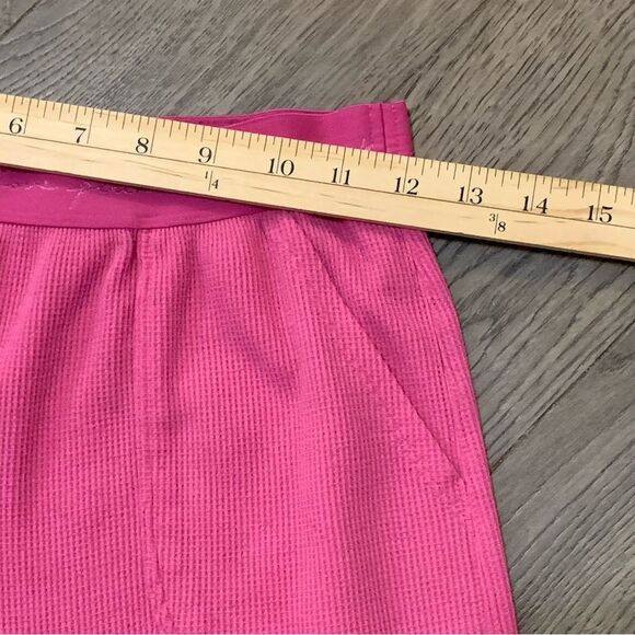 Victoria’s Secret Pink Sleepwear Pants Women’s Waffle Knit Medium Pink Pockets. - Picture 10 of 14